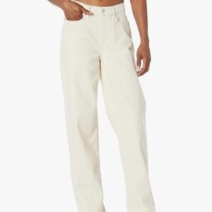 Calvin Klein Women's High Rise Straight Leg Jeans Size 31 Ecru Off White CK